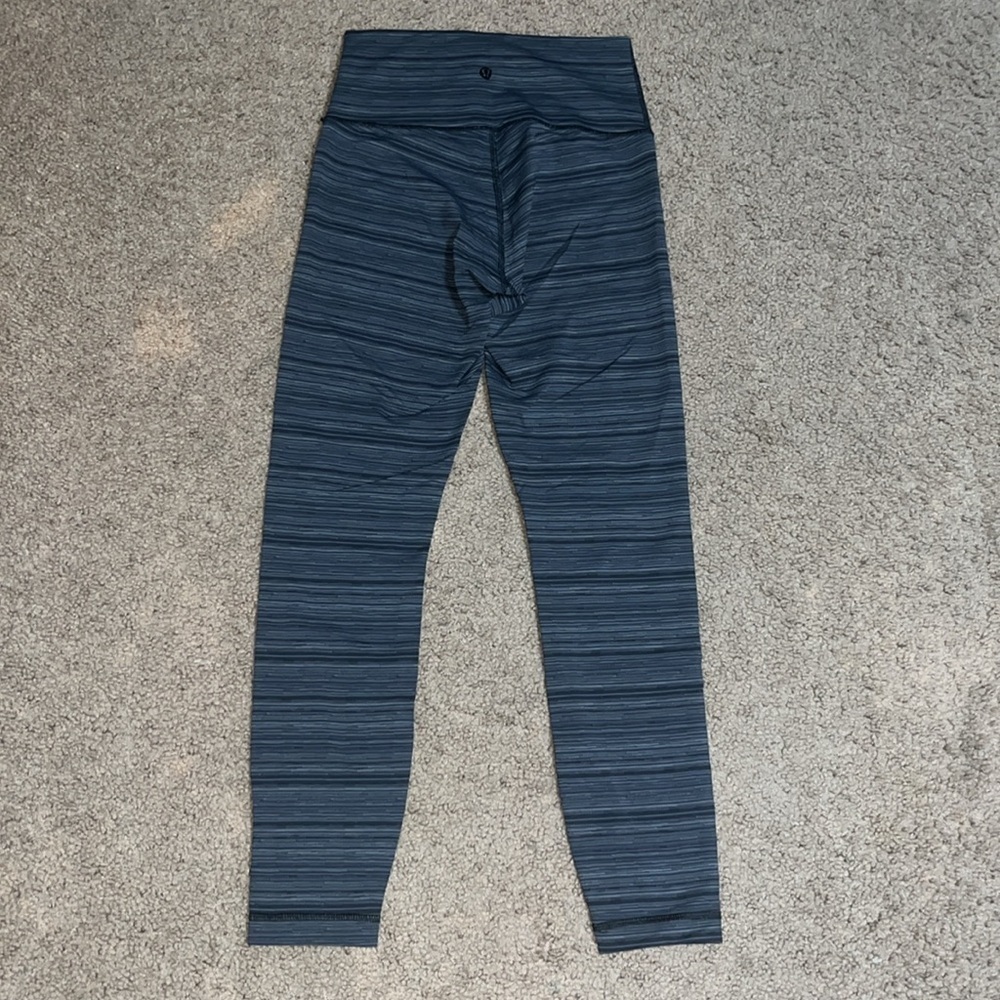 Lululemon High Times Pant Luxtreme Cyber Stripe Deep Coal Black‎ 2 - Picture 4 of 5